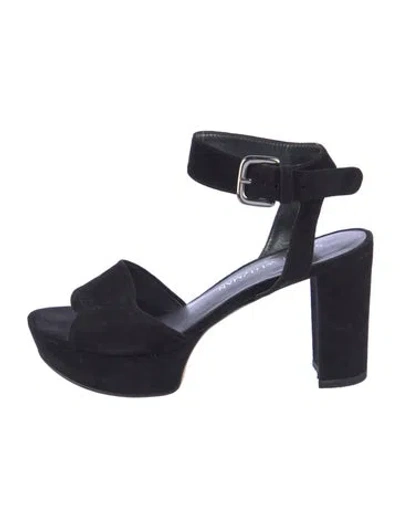 Pre-owned Stuart Weitzman Suede Sandals In Blue