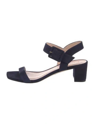 Pre-owned Stuart Weitzman Suede Sandals In Blue