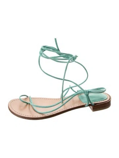Pre-owned Stuart Weitzman Suede Sandals In Blue
