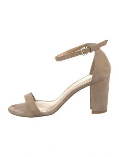 Pre-owned Stuart Weitzman Suede Sandals In Brown