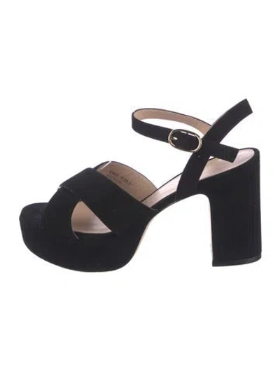 Pre-owned Stuart Weitzman Suede Sandals In Multi