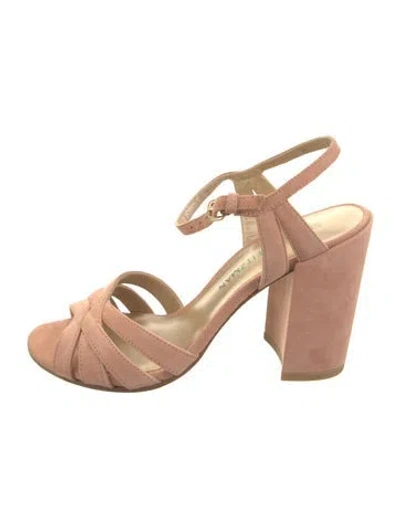 Pre-owned Stuart Weitzman Suede Sandals In Neutrals