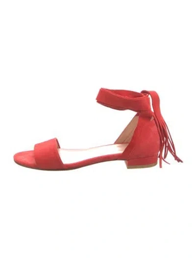 Pre-owned Stuart Weitzman Suede Sandals In Orange