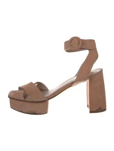 Pre-owned Stuart Weitzman Suede Sandals In Pink