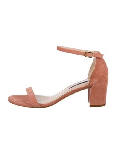 Pre-owned Stuart Weitzman Suede Sandals In Pink