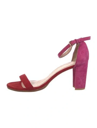 Pre-owned Stuart Weitzman Suede Sandals In Pink