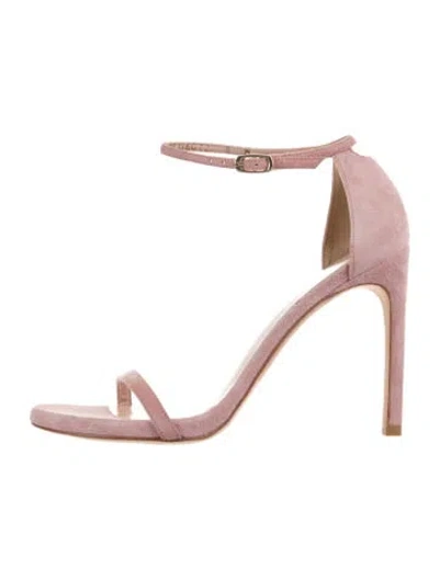 Pre-owned Stuart Weitzman Suede Sandals In Pink