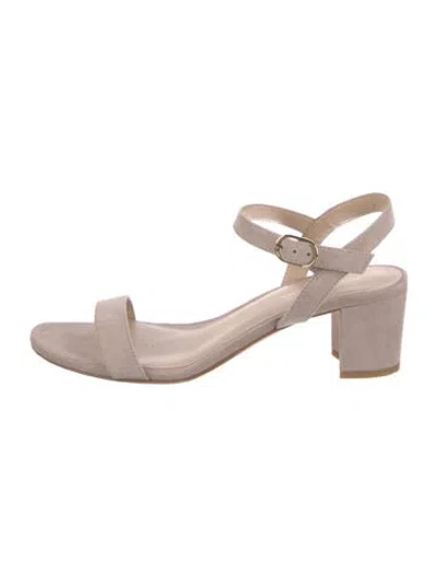 Pre-owned Stuart Weitzman Suede Sandals In Pink