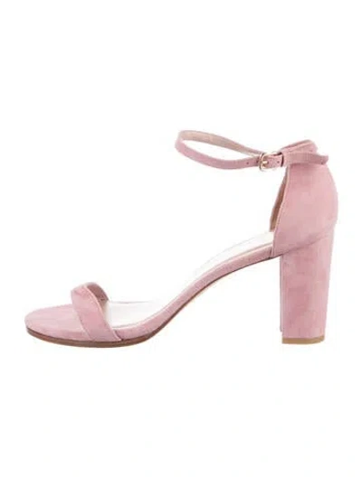 Pre-owned Stuart Weitzman Suede Sandals In Pink