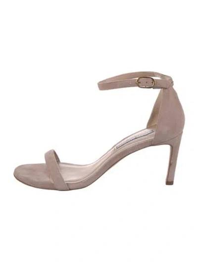 Pre-owned Stuart Weitzman Suede Sandals In Pink