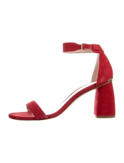 Pre-owned Stuart Weitzman Suede Sandals In Red