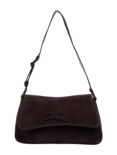 Pre-owned Stuart Weitzman Suede Shoulder Bag In Brown