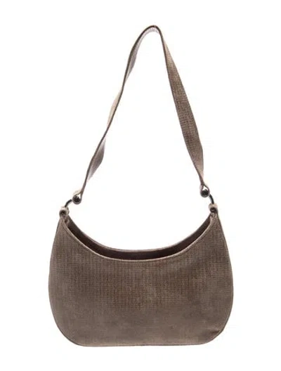 Pre-owned Stuart Weitzman Suede Shoulder Bag In Brown