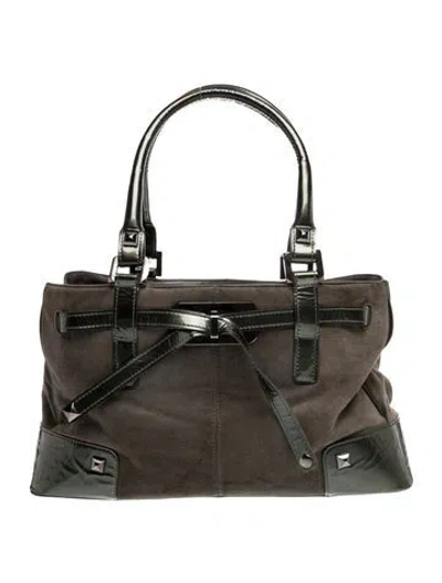 Pre-owned Stuart Weitzman Suede Shoulder Bag In Green