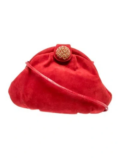 Pre-owned Stuart Weitzman Suede Shoulder Bag In Red