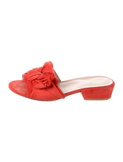 Pre-owned Stuart Weitzman Suede Slides In Multi