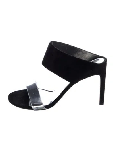 Pre-owned Stuart Weitzman Suede Slides In Multi