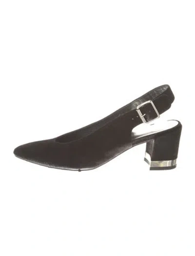 Pre-owned Stuart Weitzman Suede Slingback Flats In Brown