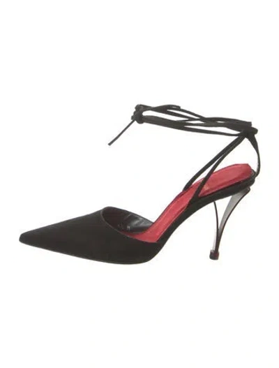 Pre-owned Stuart Weitzman Suede Slingback Pumps In Multi