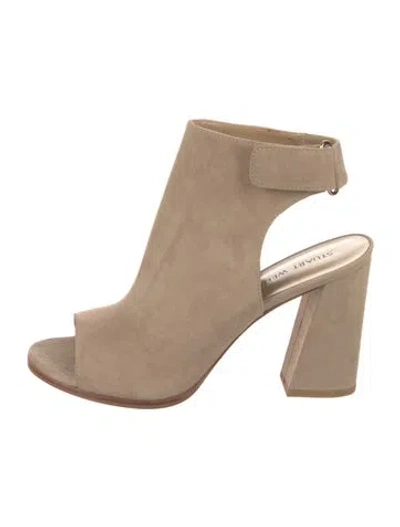 Pre-owned Stuart Weitzman Suede Slingback Pumps In Neutral