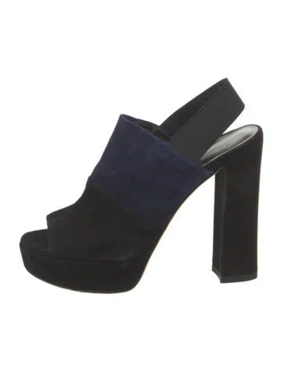 Pre-owned Stuart Weitzman Suede Slingback Sandals In Multi