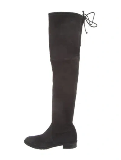 Pre-owned Stuart Weitzman Suede Slouch Boots In Brown