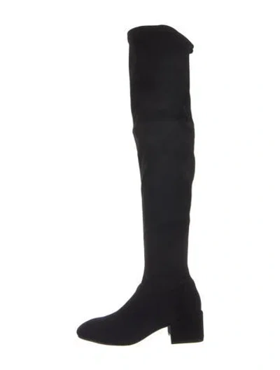 Pre-owned Stuart Weitzman Suede Slouch Boots W/ Tags In Blue