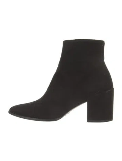 Pre-owned Stuart Weitzman Suede Sock Boots In Black