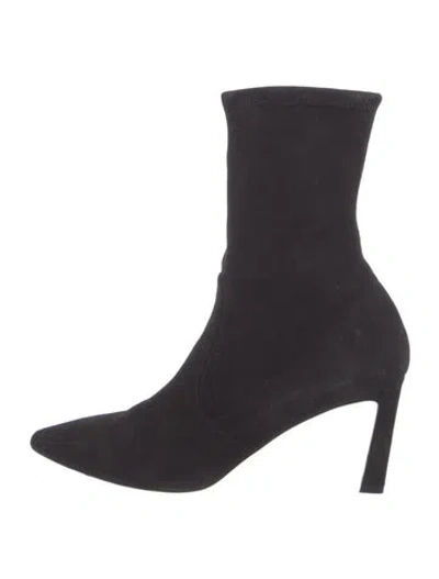 Pre-owned Stuart Weitzman Suede Sock Boots In Blue