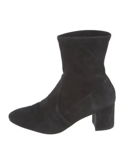 Pre-owned Stuart Weitzman Suede Sock Boots In Blue