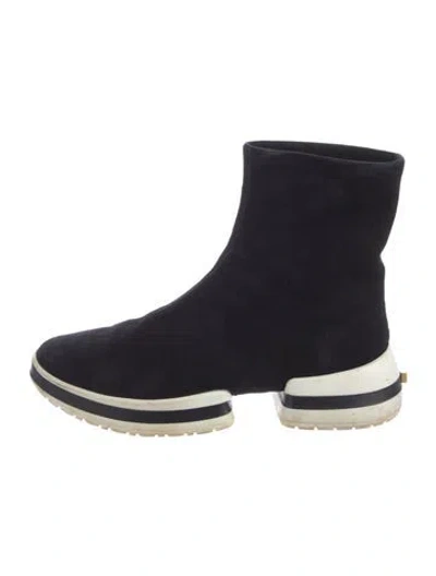 Pre-owned Stuart Weitzman Suede Sock Boots In Multi