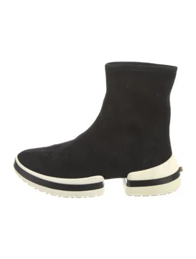 Pre-owned Stuart Weitzman Suede Sock Boots In Multi
