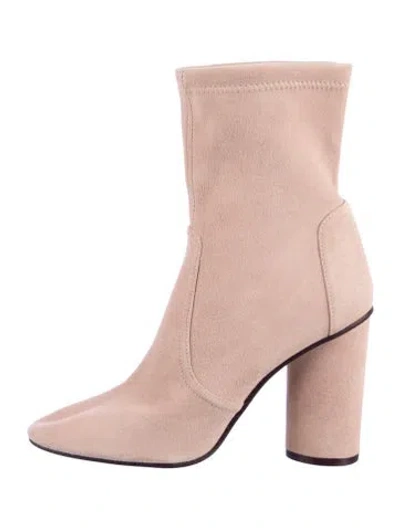 Pre-owned Stuart Weitzman Suede Sock Boots In Multi