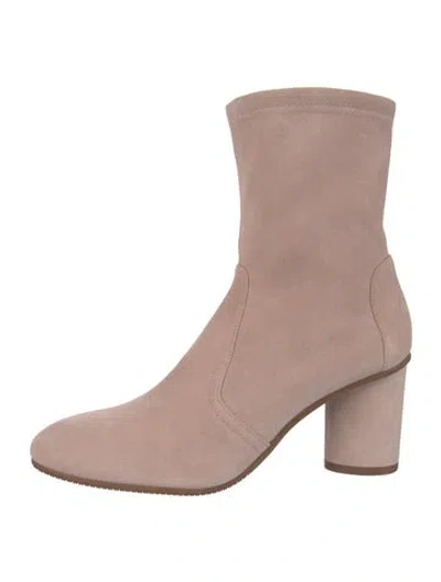 Pre-owned Stuart Weitzman Suede Sock Boots In Multi