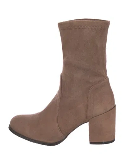 Pre-owned Stuart Weitzman Suede Sock Boots In Pink