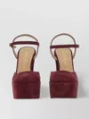 Stuart Weitzman Suede Square Toe Platform Pumps
