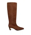 Stuart Weitzman Suede Stassi Knee-high Boots 50 In Brown