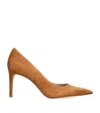Stuart Weitzman Suede Stuart Power Pumps 85 In Beige