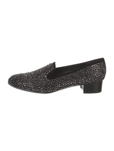 Pre-owned Stuart Weitzman Suede Studded Accents Pumps In Black