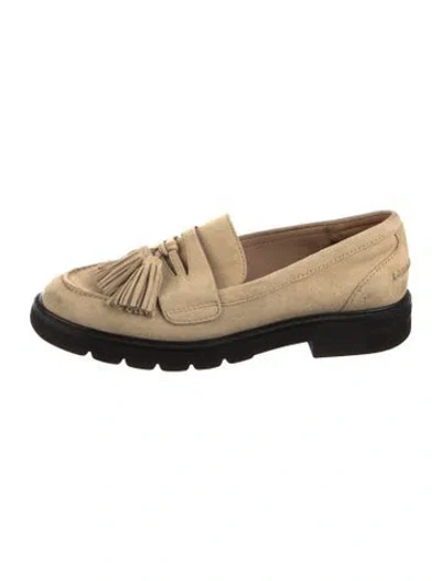Pre-owned Stuart Weitzman Suede Tassel Accents Loafers