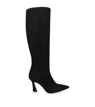 Stuart Weitzman Suede Vinnie Boots 85 In Black