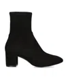 Stuart Weitzman 60mm Sleek Sock Booties In Black