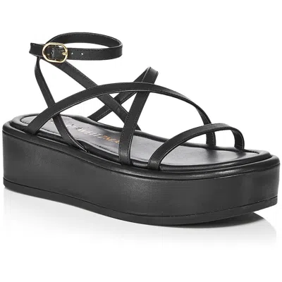Stuart Weitzman Summerlift Womens Leather Dressy Platform Sandals In Black