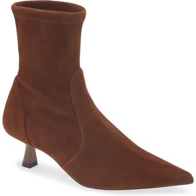 Stuart Weitzman Supersculpt Bootie In Brown