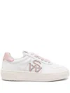Stuart Weitzman Sw Courtside Leather Sneakers In White