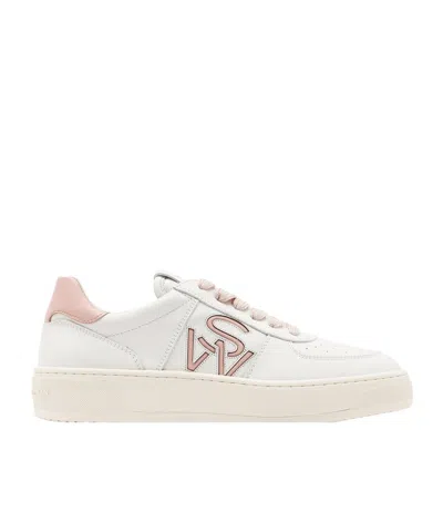 Stuart Weitzman Lace-up Low-cut Casual Shoes In White