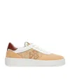 Stuart Weitzman Sw Courtside Raffia Sneakers In White