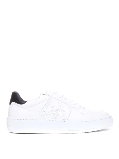 Stuart Weitzman Sw Courtside Monogram Sneakers In White