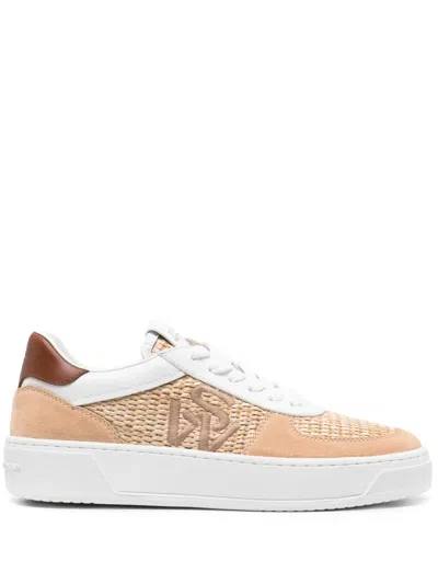 STUART WEITZMAN SW COURTSIDE RAFFIA SNEAKERS