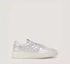 Stuart Weitzman Sw Courtside Sleek Sneakers In Silver